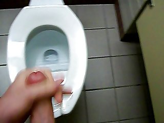 Young 18 Year Old Public Toilet Cumshot