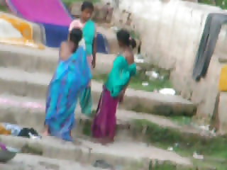 Indian Aunty bath in River 3
