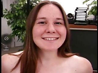 Young Hairy Alexia Blows Old Man and Swallows POV