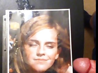 Emma Watson Double Facial with her Eyes Closed