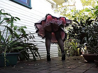 Sissy Ray in Pink Sissy Faggot Dress