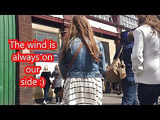 upskirt wind teen - skirt lift