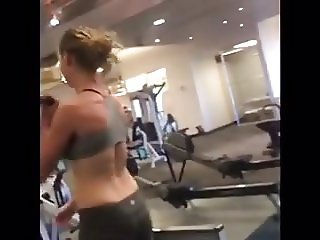 Super Fit Chick Working out in Sports bra
