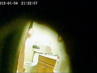 Wife in bathroom days after being caught hidden cam