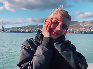 Blonde Public Blowjob Dick and Cum Swallow at the Lighthouse