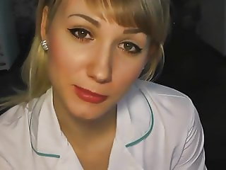 Russian nurse Olga has sex